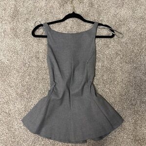 Zara low-back peplum top